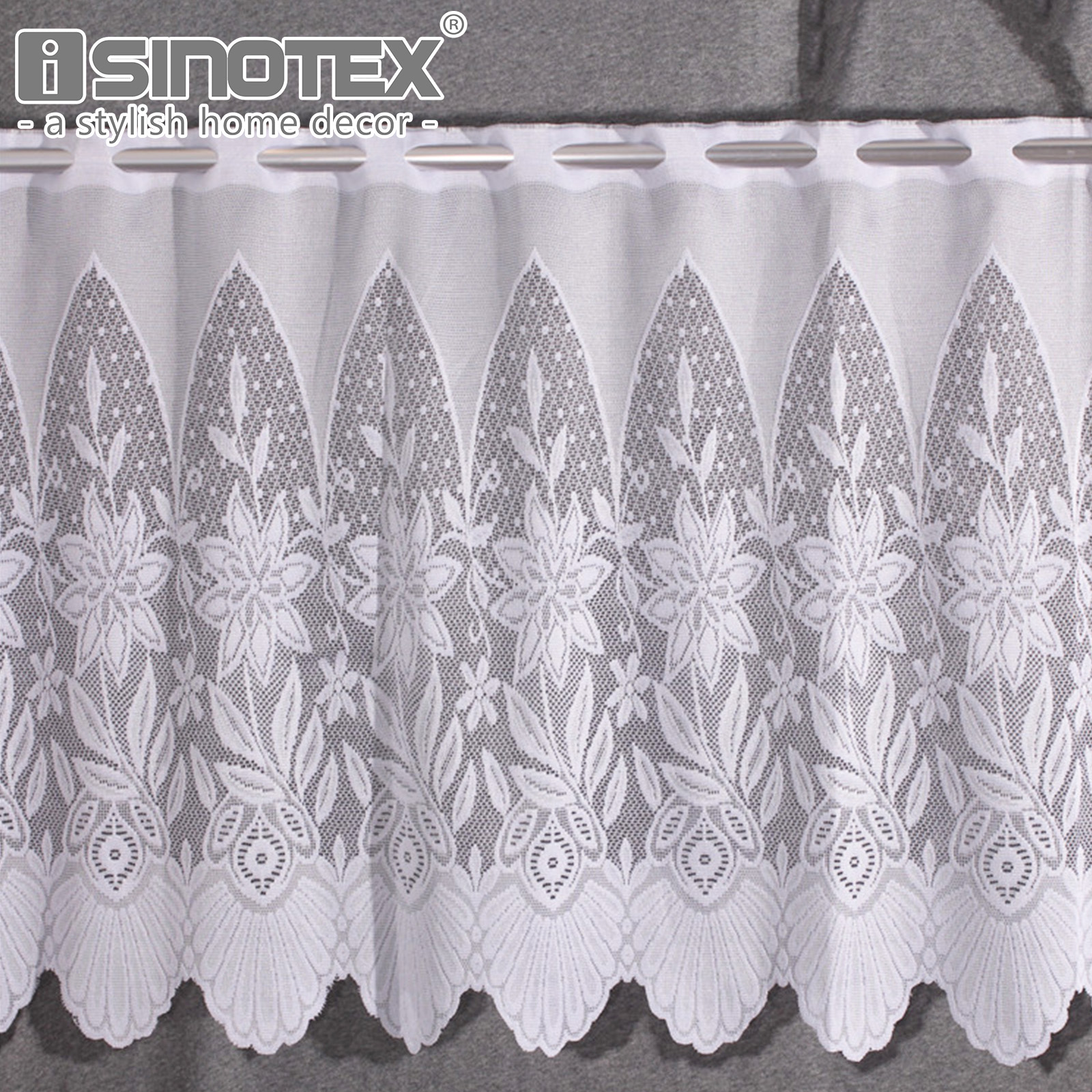 1PCS    â Valance Ŀư 45x150cm ȭƮ ÷ ̽  ξ ī Ȩ ª г Ŀư/1PCS Embroidery Half Window Valance Curtain 45x150cm White Color Lace Decorative